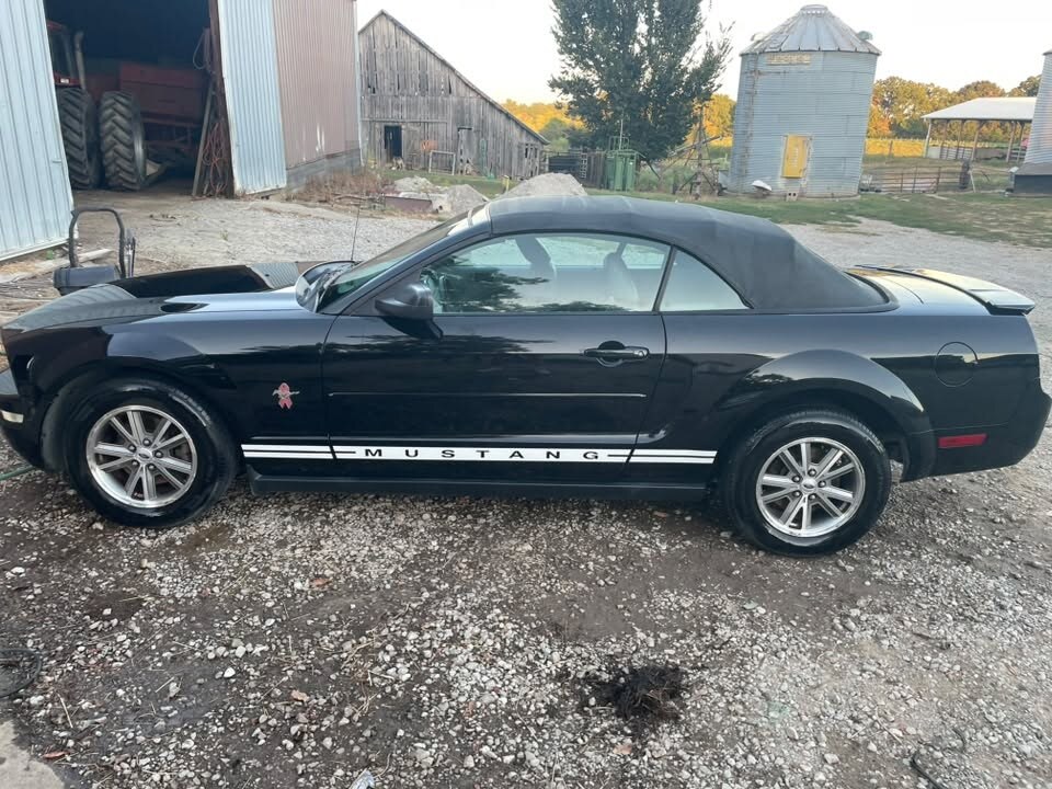 The same black Mustang convertible after detailing by Aiden's Auto